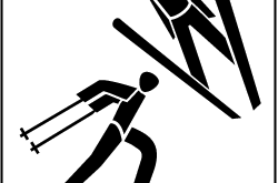 icon nordische kombination schwarz auf weiss 250px